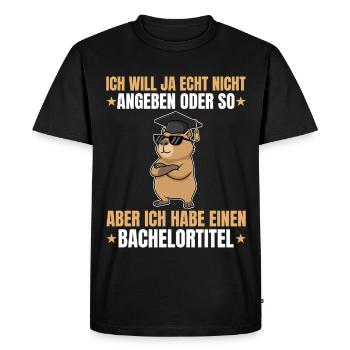 Bachelor's Exam Passed Capybara Bachelor's Degree - Men's Premium Organic T-Shirt - black - Front - Nico (187cm)