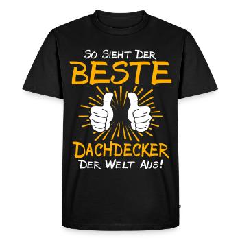 Roofer Gift Idea - Men's Premium Organic T-Shirt - black - Front - Nico (187cm)
