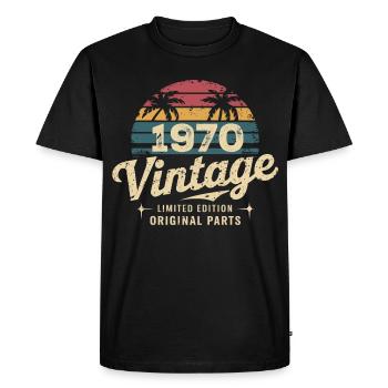 Génial depuis 1970 cadeau anniversaire 1970 - T-shirt Premium bio Homme - noir - Devant - Nico (187cm)