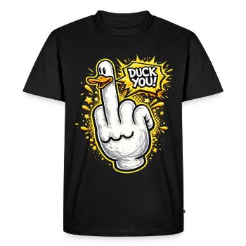 Duck You Style Comic Majeur Duck - T-shirt Premium bio Homme - noir - Devant - Nico (187cm)