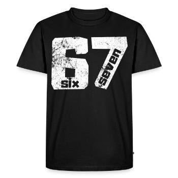 67 Six Sept - T-shirt Premium bio Homme - noir - Devant - Nico (187cm)