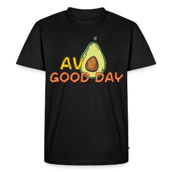Funny Avo Good Day Avocado Fun Pun Fruit cute Gift - Men's Premium Organic T-Shirt - black - Front - Nico (187cm)