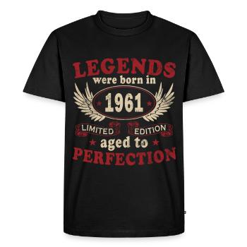 Vintage 1961 Légende Année de naissance 1961 Don - T-shirt Premium bio Homme - noir - Devant - Nico (187cm)