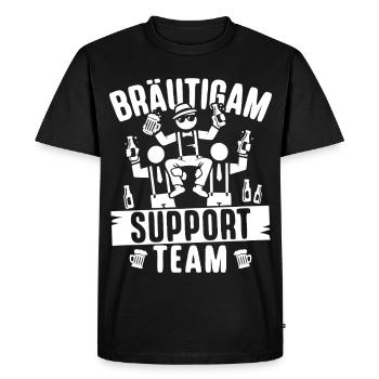 T-shirt de fête de garçon Hommes Grondement de fête de garçon - T-shirt Premium bio Homme - noir - Devant - Nico (187cm)