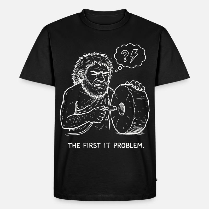 The First IT Problem - Männer Premium Bio T-Shirt - Schwarz