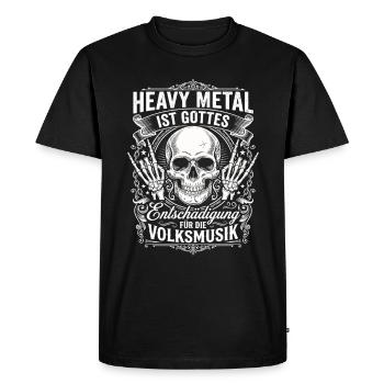 Heavy Metal God’s Compensation Design de la musique folk - T-shirt Premium bio Homme - noir - Devant - Nico (187cm)