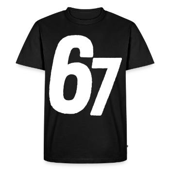 67 Six Sept - T-shirt Premium bio Homme - noir - Devant - Nico (187cm)