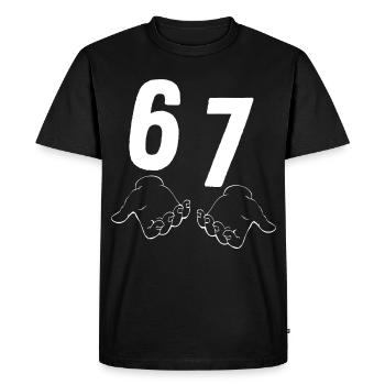 67 Six Sept - T-shirt Premium bio Homme - noir - Devant - Nico (187cm)