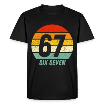 67 Six Seven - Männer Premium Bio T-Shirt - Schwarz - Vorne - Nico (187cm)