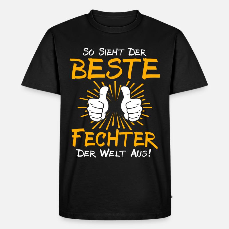 Fechter Geschenkidee - Männer Premium Bio T-Shirt - Schwarz