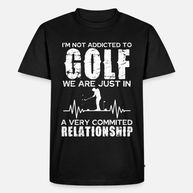 Relation golfeuse : passion engagée - T-shirt Premium bio Homme - noir