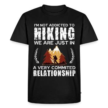 Engagement de randonnée : design de t-shirts - T-shirt Premium bio Homme - noir - Devant - Nico (187cm)