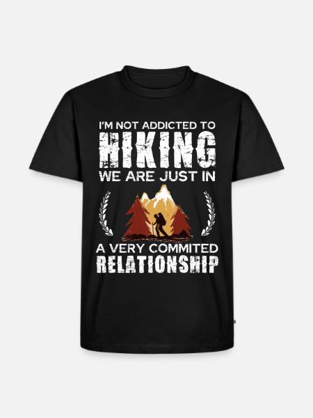 Hiking Commitment Tee Design - Männer Premium Bio T-Shirt - Schwarz