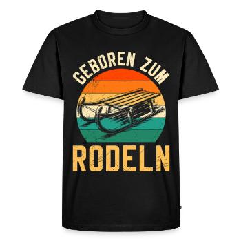 Bob Driver NÉ POUR LE PLAISIR DU TOBOGGAN - T-shirt Premium bio Homme - noir - Devant - Nico (187cm)
