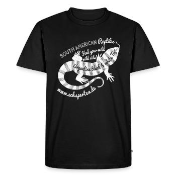 Lézard sud-américain - T-shirt Premium bio Homme - noir - Devant - Nico (187cm)