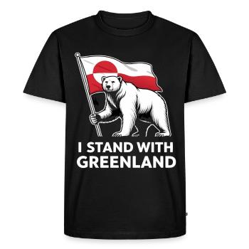 Greenland Polar Bear Flag - Men's Premium Organic T-Shirt - black - Front - Nico (187cm)