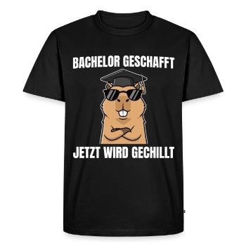 Licence complétée - Examen de licence de Capybara - T-shirt Premium bio Homme - noir - Devant - Nico (187cm)