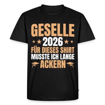 Compagnon 2026 Lange Ackern - formation réussie - T-shirt Premium bio Homme - noir - Devant - Nico (187cm)