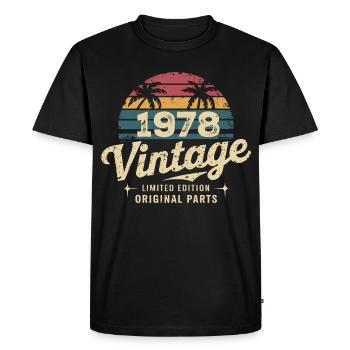Awesome Since 1978 1978 Birthday Gift - Men's Premium Organic T-Shirt - black - Front - Nico (187cm)