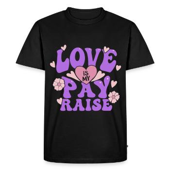Aidant, aidant, soins âgés : l’amour est mon augmentation de salaire - T-shirt Premium bio Homme - noir - Devant - Nico (187cm)