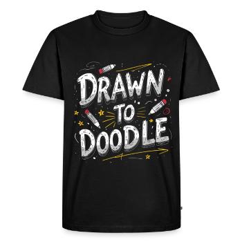 Gribouillis Dessins Dessins Dessin à Gribouillis - T-shirt Premium bio Homme - noir - Devant - Nico (187cm)