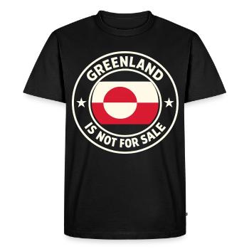Greenland Greenland Not For Sale Funny - Men's Premium Organic T-Shirt - black - Front - Nico (187cm)