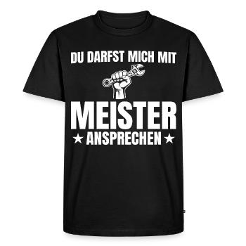 Master craftsman's examination passed Automotive Mechatronics Technician Master - Men's Premium Organic T-Shirt - black - Front - Nico (187cm)
