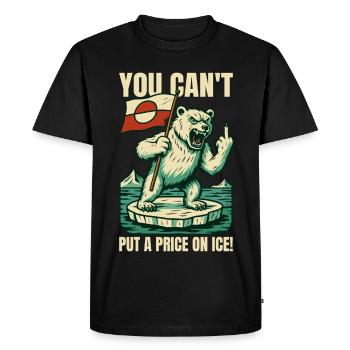 On ne peut pas mettre de prix sur la chemise du drapeau du Groenland - T-shirt Premium bio Homme - noir - Devant - Nico (187cm)