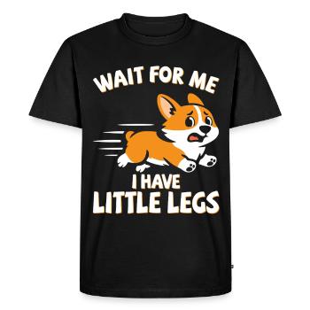 Short Legs, Corgi, Memes, Funny Saying, Hiking - Men's Premium Organic T-Shirt - black - Front - Nico (187cm)