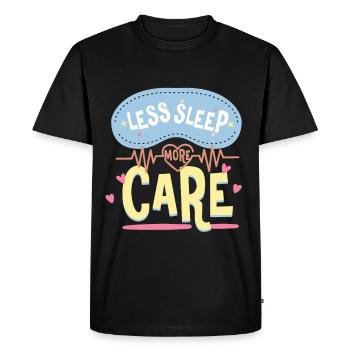 Caregiver Caregiver Elderly Care Less Sleep More Care - Men's Premium Organic T-Shirt - black - Front - Nico (187cm)