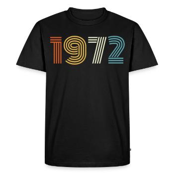 1972 Cadeau 1972 Vintage 1972 - T-shirt Premium bio Homme - noir - Devant - Nico (187cm)