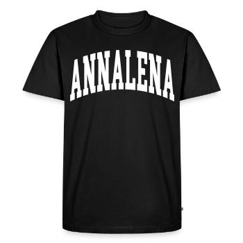 ANNALENA - Men's Premium Organic T-Shirt - black - Front - Nico (187cm)
