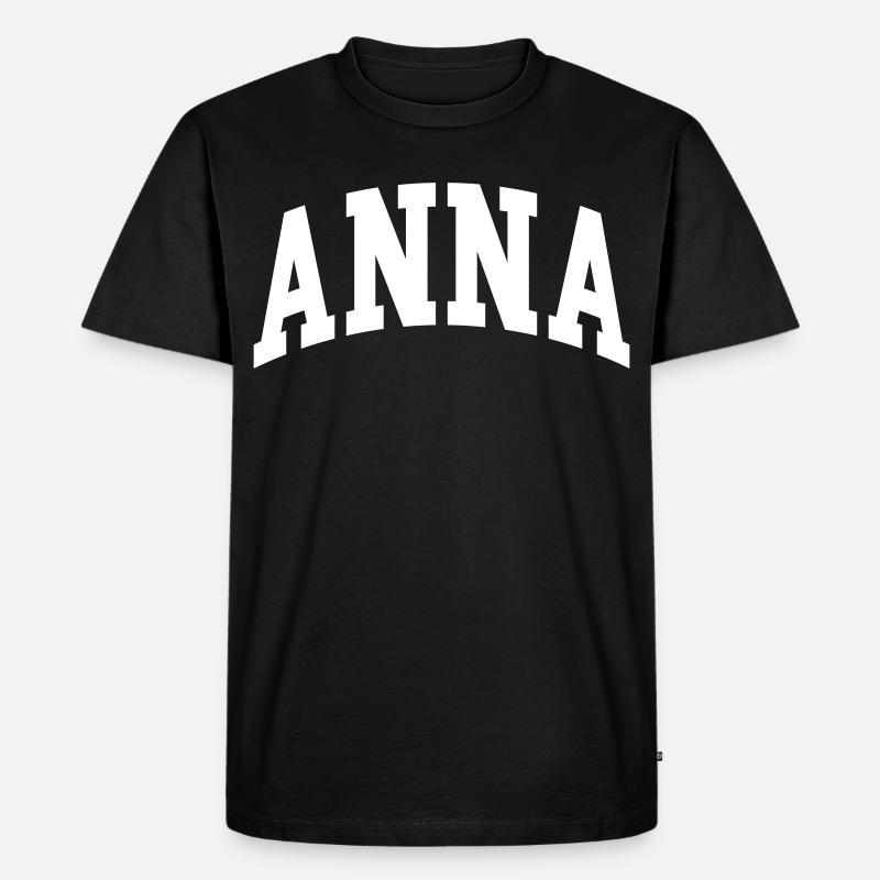 Anna - Männer Premium Bio T-Shirt - Schwarz
