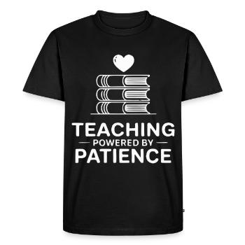 Enseigner par la patience - T-shirt Premium bio Homme - noir - Devant - Nico (187cm)