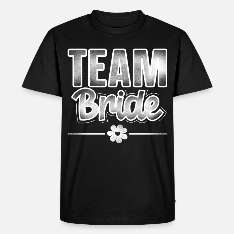 Team Bride - Männer Premium Bio T-Shirt - Schwarz