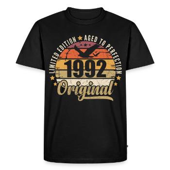 1992 Cadeau d'anniversaire 1992 Original 1992 - T-shirt Premium bio Homme - noir - Devant - Nico (187cm)