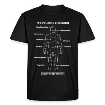 Dismantling Plan Taxpayer - Anatomy Property State - Men's Premium Organic T-Shirt - black - Front - Nico (187cm)