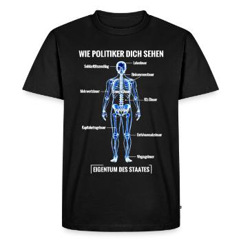 Anatomy Taxpayer - Dismantling Plan - Men's Premium Organic T-Shirt - black - Front - Nico (187cm)