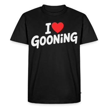 I Love Gooning - Funny Meme Design for Gamers - Men's Premium Organic T-Shirt - black - Front - Nico (187cm)