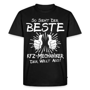 Meilleur mécanicien automobile - T-shirt Premium bio Homme - noir - Devant - Nico (187cm)