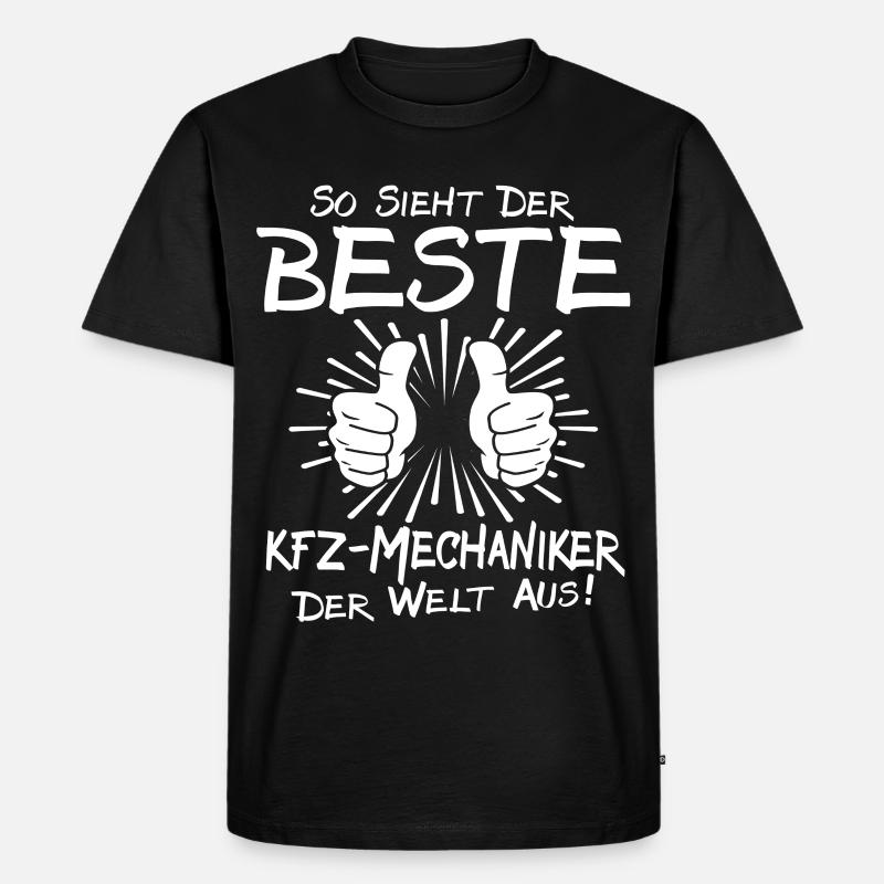Bester KFZ-Mechaniker - Männer Premium Bio T-Shirt - Schwarz