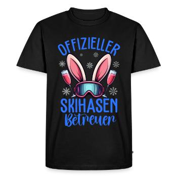 Superviseur officiel du lapin de ski - T-shirt Premium bio Homme - noir - Devant - Nico (187cm)