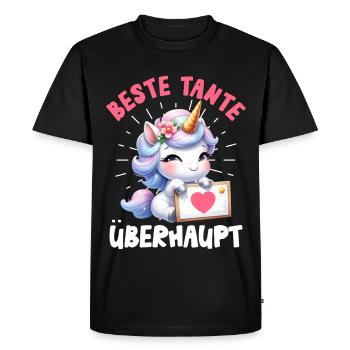Enfant LA MEILLEURE TANTE DE TOUS LES TEMPS Drôle - T-shirt Premium bio Homme - noir - Devant - Nico (187cm)