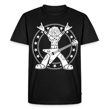 Heavy Metal Guitarist - Men's Premium Organic T-Shirt - black - Front - Nico (187cm)
