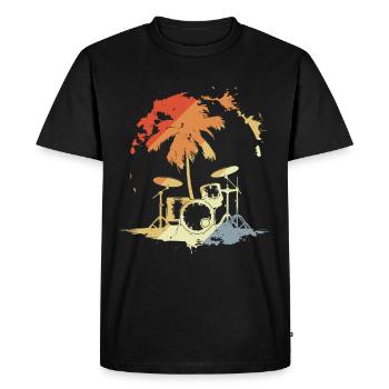 Dessin vintage de pièges - T-shirt Premium bio Homme - noir - Devant - Nico (187cm)