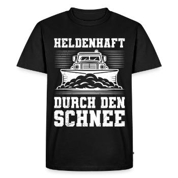 La neige qui se dissipe HÉROÏQUEMENT À TRAVERS LA NEIGE - T-shirt Premium bio Homme - noir - Devant - Nico (187cm)