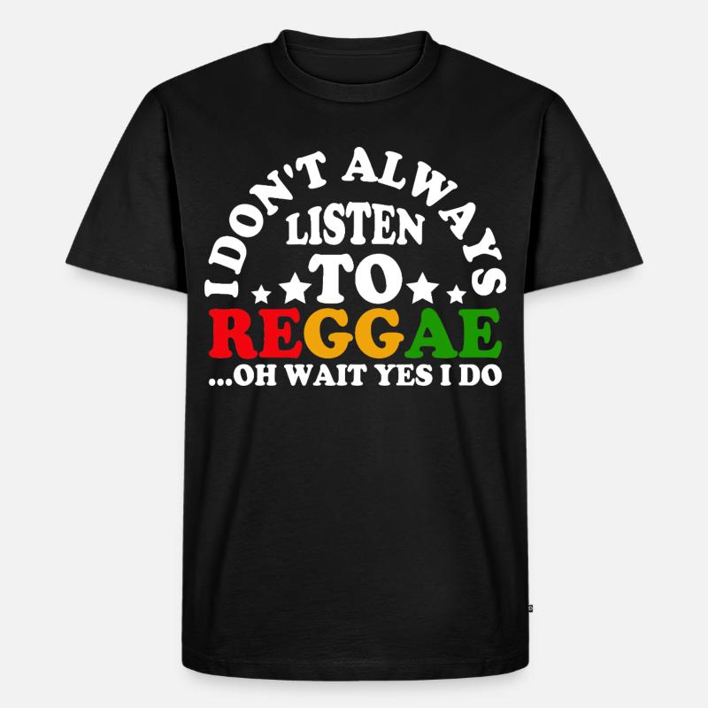 Hör nicht auf Reggae Circle - Männer Premium Bio T-Shirt - Schwarz