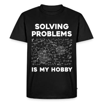 Solving puzzles is my hobby - Men's Premium Organic T-Shirt - black - Front - Nico (187cm)