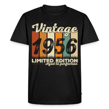 1956 Vintage Rétro Cadeau D'anniversaire - T-shirt Premium bio Homme - noir - Devant - Nico (187cm)