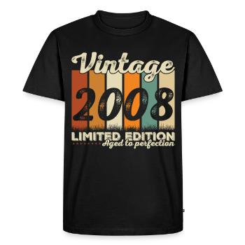 2008 Vintage Rétro Cadeau d’anniversaire - T-shirt Premium bio Homme - noir - Devant - Nico (187cm)